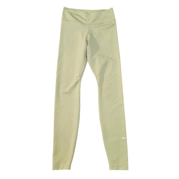 Nike Dri-FIT Athletic Leggings Women Small Neon Green Workout Skinny Pull On - Picture 1 of 7